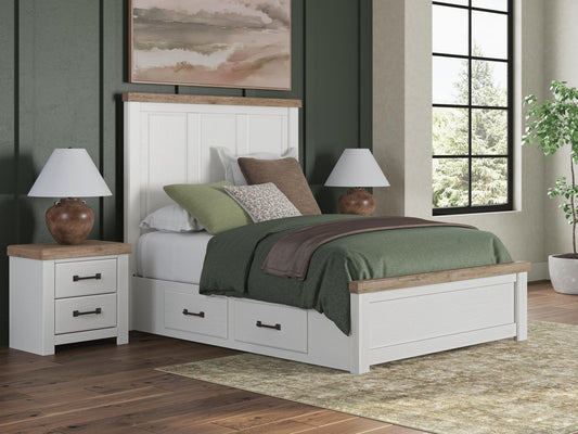 Savonport Queen Panel Bed with Storage. Dresser, Mirror and Nightstand