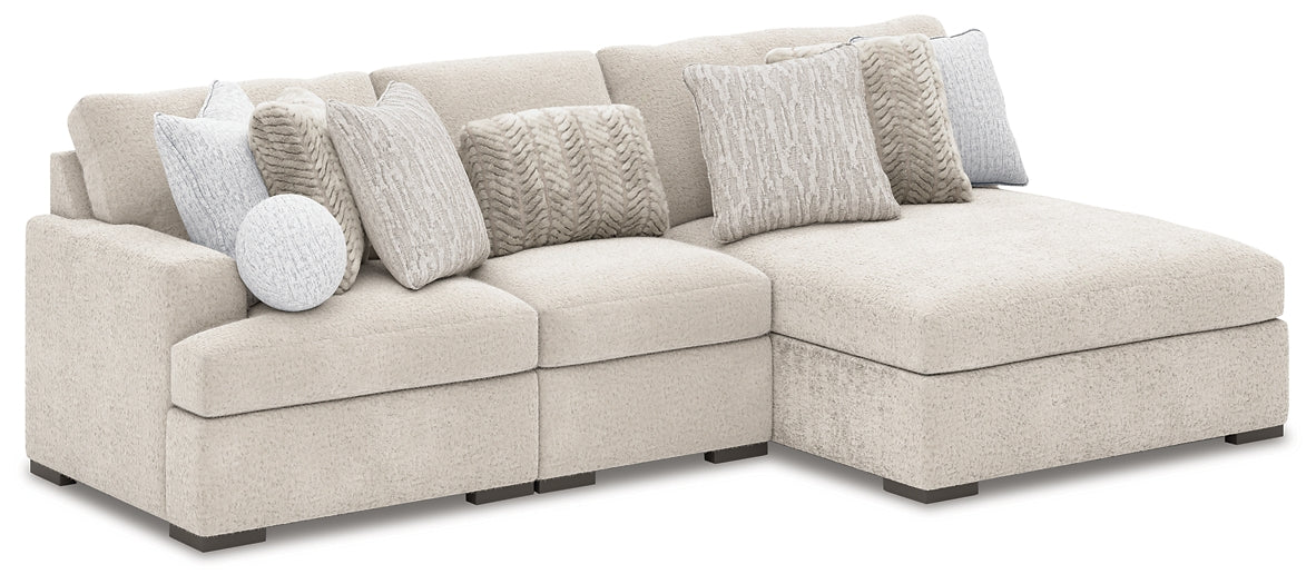 Cuddle Plush 3-Piece Sectional with Chaise
