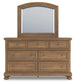 Feddinger California King Panel Bed with Mirrored Dresser