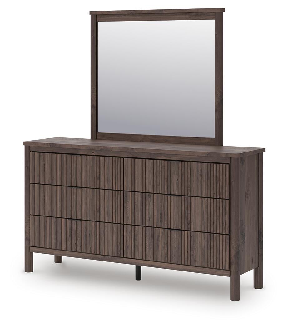Pamytta Queen Panel Platform Bed, Dresser, Mirror and Nightstand