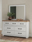 Savonport Queen Panel Bed with Storage, Dresser and Mirror