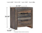 Drystan King Panel Bed with 4 Storage Drawers with Mirrored Dresser, Chest and 2 Nightstands