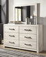 Cambeck Full Panel Bed with Mirrored Dresser and 2 Nightstands