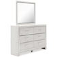 Altyra King Panel Bed with Mirrored Dresser