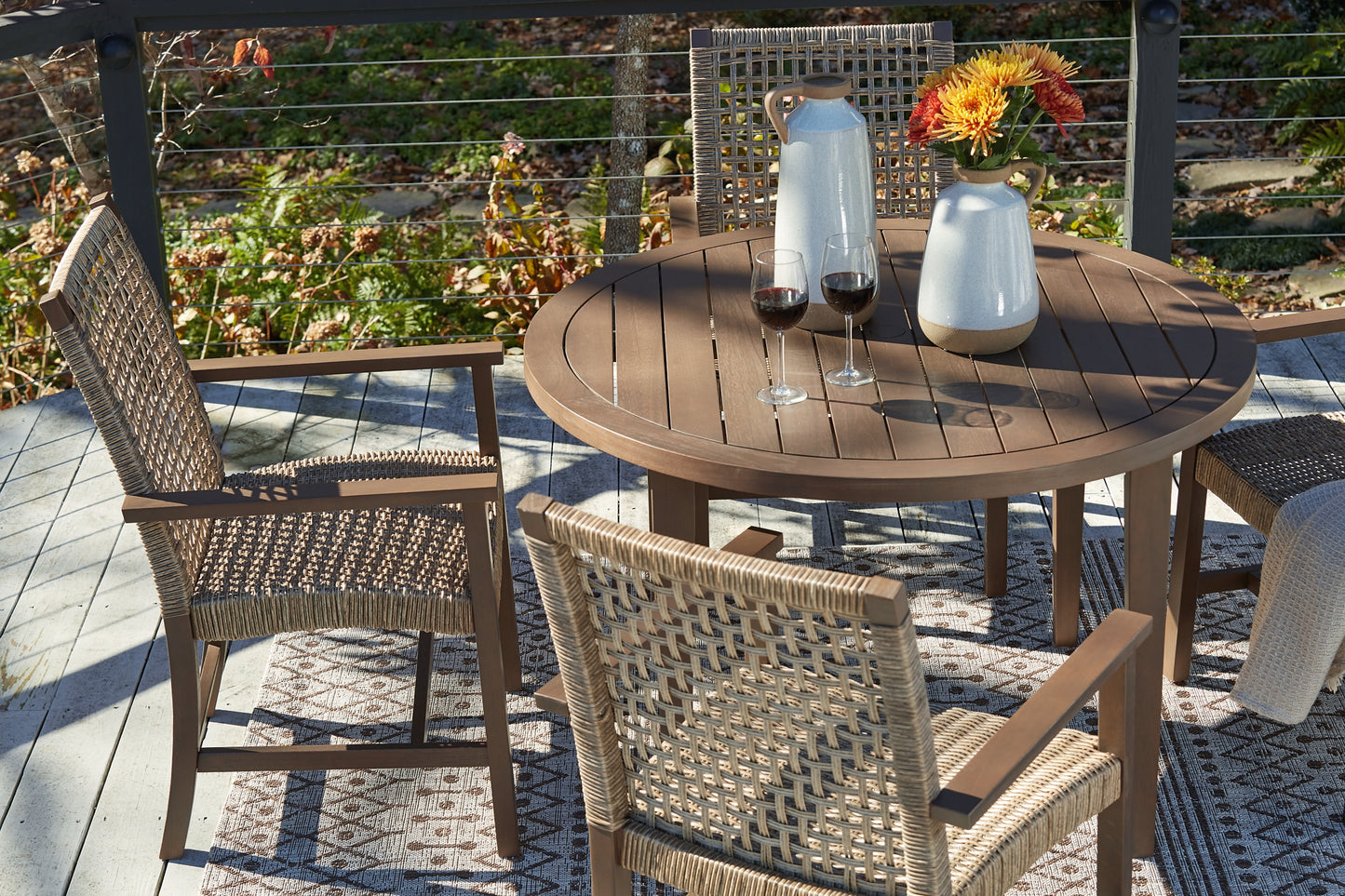 Ashley Express - Germalia Outdoor Dining Table and 4 Chairs