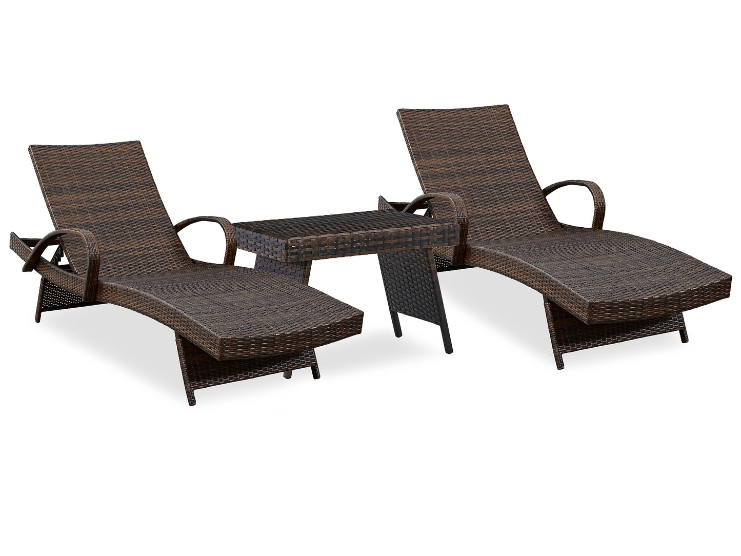 Ashley Express - Kantana 2 Chaise Lounge Chairs with End Table