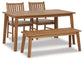 Ashley Express - Janiyah Outdoor Dining Table and 2 Chairs and Bench