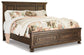Flynnter  Panel Bed With 2 Storage Drawers With Mirrored Dresser And 2 Nightstands