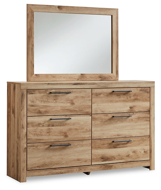 Hyanna King Panel Headboard with Mirrored Dresser